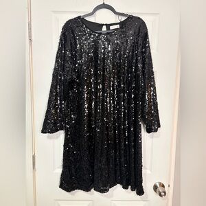 Black Sequin Dress